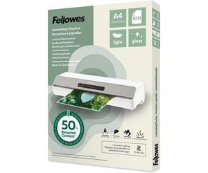 Plastificatrice Fellowes 100142987 A4 80 micron lucida 100 fogli riciclati