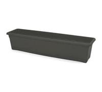 PLASTIKEN - Fioriera Rettangolare - 80 X 20 Cm Con Vassoio - Antracite