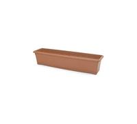 PLASTIKEN Fioriera rettangolare Ø 80 X 20 cm con vassoio - Terracotta