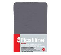 Plastilina 7755T - Panetto di Plastilina- Pasta modellabile, alta precisione - Modellare, scolpire, plasmare - durezza 3 (media) - 750g - Colore Grigio scuro. Prodotto in Francia