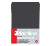 Plastilina 7955T - Panetto di Plastilina- Pasta modellabile, alta precisione - Modellare, scolpire, plasmare - durezza 3 (media) - 750g - Colore nero. Prodotto in Francia