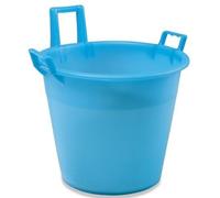 Plastime Mastello Lario Vasca con 3 Manici, 45 cm, 30 L, LLDPE, Bianco, Taglia Unica