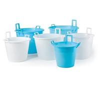 Plastime "Mastello Lario Vasca con 3 Manici, White, 100 Litre