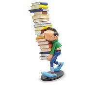 Gaston Con Bücherstapel