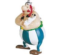 Plastoy 60502 - Statuina, Obelix con Idefix, 8 cm, Multicolore