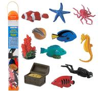 Plastoy Plastoy-699104 6991-04-Tubo con Miniature di Animali e Oggetti della barriera corallina, Multicolore, Taglia Unica, 699104