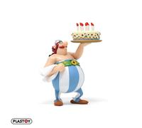 Plastoy Astérix Figura Obélix buon compleanno - PVC - 10 cm