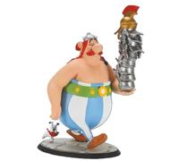 Plastoy - Asterix - Figura di Obelix con una pila di elmetti