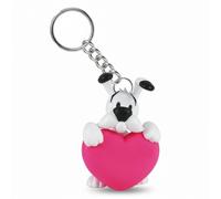 Plastoy Astérix Portachiavi Idéfix cuore rosa - PVC - 10 cm