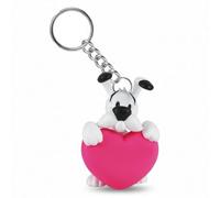 Plastoy Astérix Portachiavi Idéfix cuore rosa - PVC - 10 cm