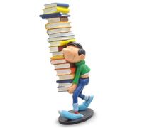 Gaston Con Bücherstapel