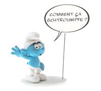 Plastoy I Puffi Figurina Puffo Brontolone collezione Bulles Come dici Puffo? - Resina - 17 cm