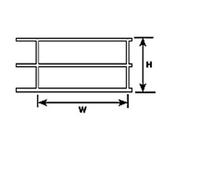 Plastruct Stirene HRS-8 (90683) 1 x 610mm 3 Ferroviario Mano - O Gauge = 1: 48th