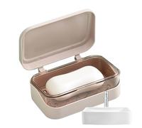 Plat de savon de voyage - Récipient de savon compact à la fuite avec conception drainante et couvercle sécurisé | Empêche le savon de devenir pâteux, portable et durable pour les voyages, le camping,