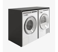 PLATAN ROOM Armadietto per lavatrice, larghezza 130 cm, armadietto per lavatrice o asciugatrice, per bagno (senza armadio, antracite)