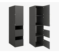 PLATAN ROOM Armadio alto Beatrice 187 x 45 x 65 cm Armadio per il bagno (antracite, larghezza 45 cm)