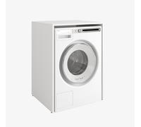 PLATAN ROOM Armadio per lavatrice 90 x 65 x 50/56 cm, adatto per lavatrice e asciugatrice, armadietto per lavatrice, mobili da bagno (bianco, profondità 50 cm)