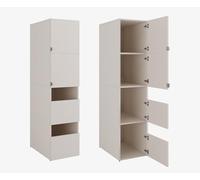 PLATAN ROOM Mobile alto Beatrice 187 x 45 x 65 cm Armadio per il bagno (cashmere, larghezza 45 cm)