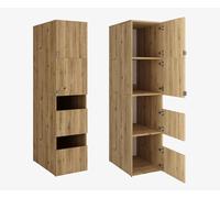 PLATAN ROOM Mobile alto Beatrice 187 x 45 x 65 cm Armadio per il bagno (rovere oro, larghezza 45 cm)