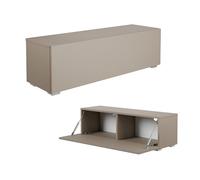 PLATAN ROOM, mobile lowboard per TV 105/140 / 160/210/280 cm, in bianco, da appendere o utilizzabile a terra, opaco (105 x 30 x 32, bianco opaco/bianco lucido)