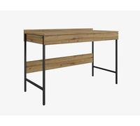 PLATAN ROOM Scrivania 90/120x55 - Moderno stile loft con cassetti - Scrivania con gambe in metallo - Cashmere, antracite o rovere artisano - Effetto antiscivolo (rovere Artisan, 120x55)