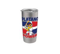 Platano Power Repubblica Dominicana Baseball Plantain Pride DR Bicchiere termico in acciaio inox doppia parete