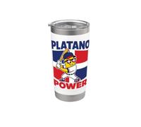 Platano Power Repubblica Dominicana Baseball Plantain Pride DR Bicchiere termico in acciaio inox doppia parete
