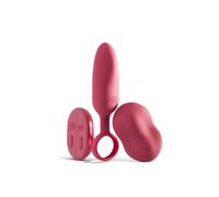 Platanomelón - Vibratore per Coppie, 4 Velocità e 4 Modi con Telecomando, Discreto, Impermeabile e Ricaricabile - Mobi Bordeaux