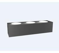 PLATE APPLIQUE 6 LUCI BIEMISSIONE GRIGIO ANTRACITE 1129-A6-GA