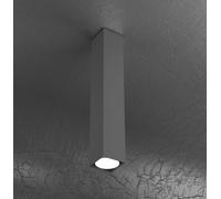 Plafoniera Moderna Cubica Plate Metallo Grigio Antracite 1 Luce Gx53