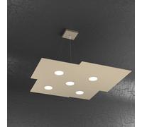 PLATE SOSPENSIONE 5 LUCI SABBIA 1129-S5-SA