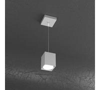 PLATE SOSPENSIONE TUBO H.10 1 LUCE GRIGIO 1129-S10-GR