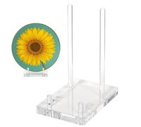 Plate Stand For Display - Space Saving Plate Stand | Elegant Plates Holder Display Stand | Acrylic Non Slip Space Saving For Book Card Record Cutting Board Home Bedroom Living Room Table Desk