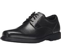 Plateau da Uomo Charles Road Plain Toe Oxford in Pelle Nera 9.5 W (EE)