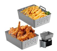 Plateau En Silicone Pour Friteuse À Air, Doublures Carrées Pour Friteuse À Air - Doublures Carrées Antiadhésives Pour Friteuse À Air | Gadgets De Cuisine Lavables Au Lave-vaisselle,