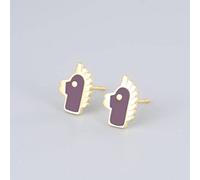 -Plated Earrings Rat Cow Tiger Dragon Snake Horse Sheep Monkey Chicken Natal Year Earrings Horse