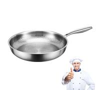 Plateful Titanium Pan with Lid, 100% Titanium Pro Hammered Pans for Cooking, Multifunctional Durable Frying Nonstick Pans, Non-Stick, Perfect for Every Cooktop (No Lid,26cm/10.23in)
