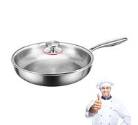 Plateful Titanium Pan with Lid, 100% Titanium Pro Hammered Pans for Cooking, Multifunctional Durable Frying Nonstick Pans, Non-Stick, Perfect for Every Cooktop (With Lid,30cm/11.81in)
