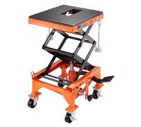 PLATERUH Portatile per Auto con Tavolo elevatore Idraulico per Moto 350 LBS Cavalletto Idraulico a Pedale per Sollevatore a Forbice per Moto CRIC A PANTOGRAFO