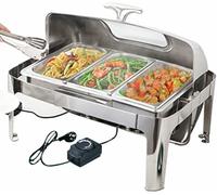 Plates Heaters for Electric Holiday Buffets, Set of Stainless Steel Stove Buffet with Visible Cover ~/