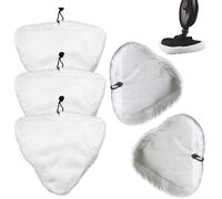 PLATEYTR 5 Pezzi Vapore Panni Lavapavimenti, Panni per Scopa a Vapore, Microfibra Copertura in Panno per la Pulizia, Panni Universali Scopa a Vapore Lavabile Pulizia Pad, Cover per Steam Mop(Bianco)