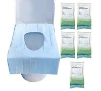 PLATEYTR 50 Pezzi Copriwater USA e Getta, Copriwater USA e Getta Biodegradabili in Carta per Bambini e Adulti, Coprisedili WC Monouso Ecologico Antibatterico Universali