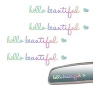 PLATEYTR Adesivi Auto Divertenti 4 Pezzi Sticker Vinile Alta qualità Scritta Hello Beautiful per specchietti retrovisori e finestrini Auto per Donne Design Simpatico Decorazione Femminile Originale