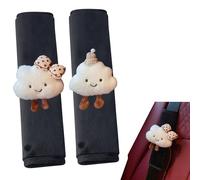 PLATEYTR Cinture di Sicurezza Bambini Auto 2 Pezzi Copri Spallacci Morbidi Nuvole Nere Protezione Imbottita Traspirante per seggiolino Auto Viaggio Confortevole