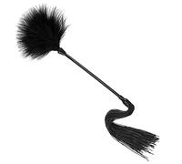 PLATEYTR Piuma Nera Tickler Soft Feather Fur Brush Tickler Duster Silicone Solletico Bastone Nero Frusta Piuma Dusters con Nappe per Coppie