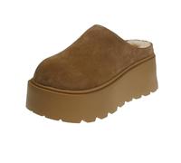 Platform Slippers for Women, Ladies Fuzzy Platform Shoes, Plush Thermal with Anti-Skid Sole, Cozy And Stylish Mini Boots Shoes for Indoor Outdoor (Khaki,39)