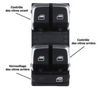 Platine Completa Alzavetro + Specchio Audi A4 B8 A5 Q5 Ref. 8K0959565 Nero