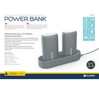 PLATINET POWER BANK DUAL 2X5000MAH DOCKING STATION
