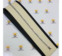 Platino Argento Sterling Bianco Zaffiro Rotondo Taglio Accatastabile Tennis