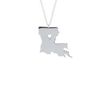 Platino Argento Sterling Stati Uniti D'America Mappa Collana Ogni Disponibili